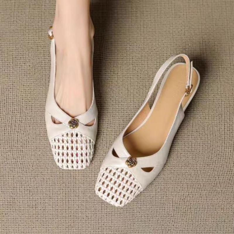 Sandals - Sandálias femininas de bico fechado estilo
