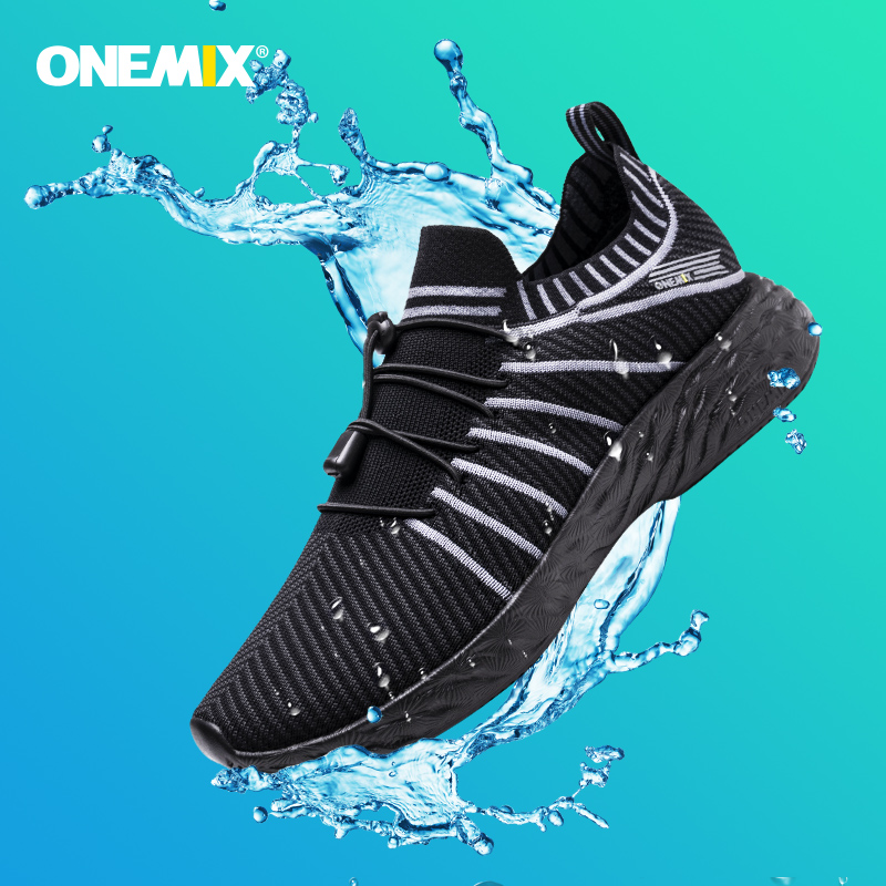 Waterproof Goretex Running Shoes - Onemix tênis de corrida preto à