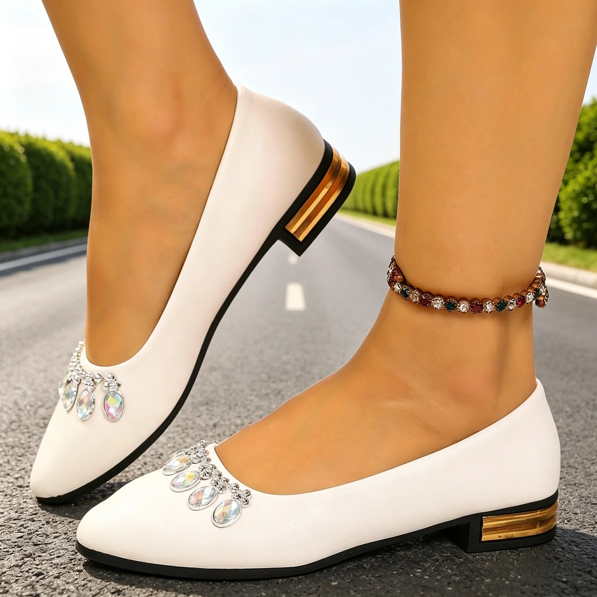 Women'S Shoes - Sapatilhas Femininas de Bico Fino, Tamanhos