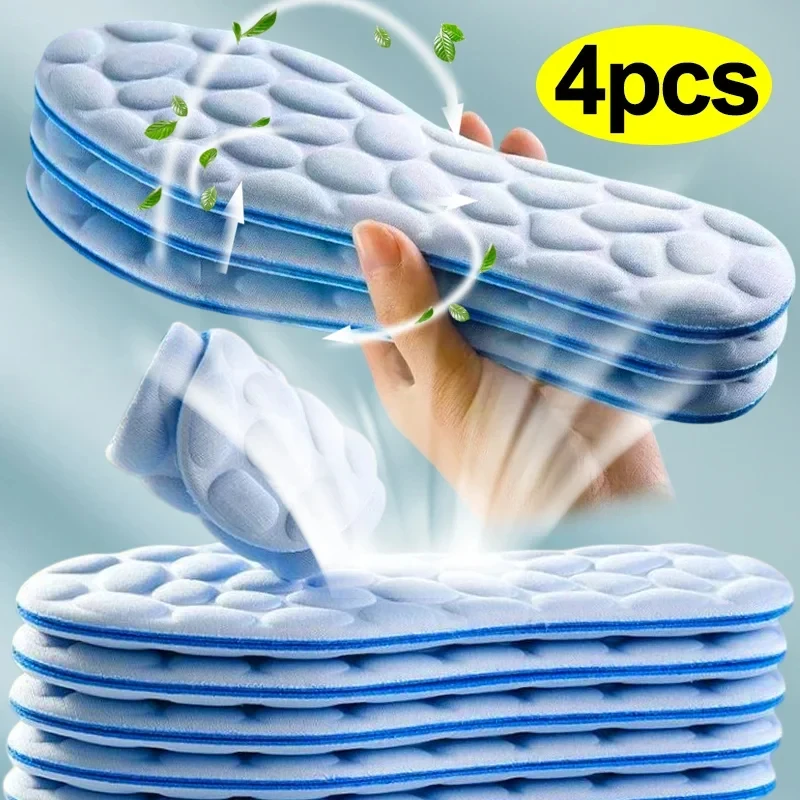 2/4 pçs palmilhas de espuma de - Breathable Mesh Athletic Shoes avaliação e preço